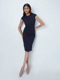 Wardrobe Navy Stripe Print Dress