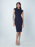 Wardrobe Navy Stripe Print Dress