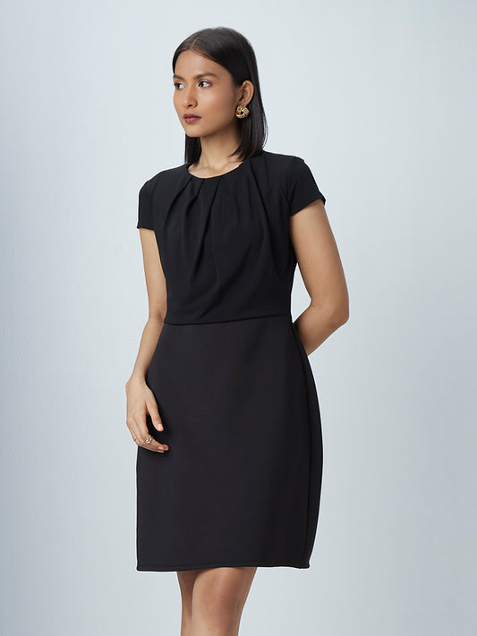 Wardrobe Black Round-Neck Dress