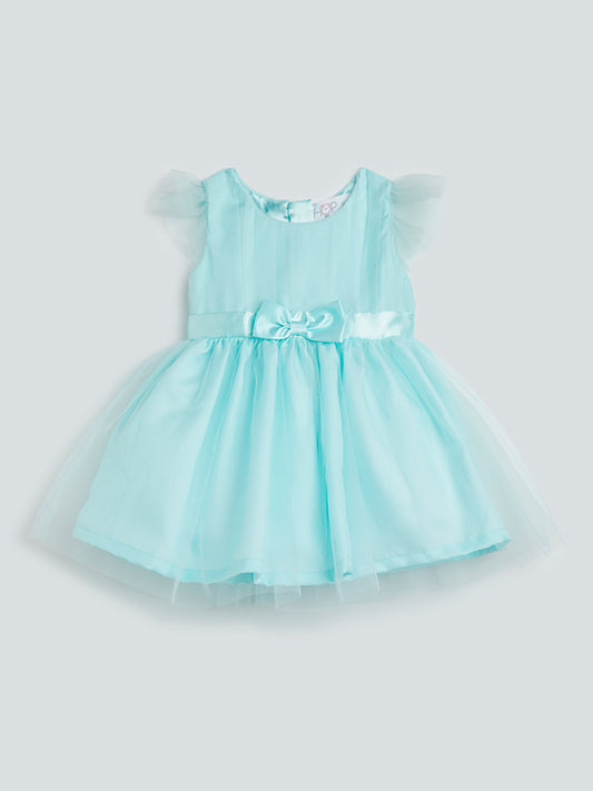 HOP Baby Mint Mesh Overlay Dress