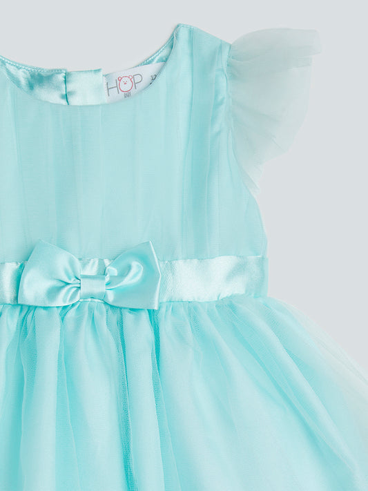 HOP Baby Mint Mesh Overlay Dress
