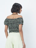 Nuon Black Floral Print Top
