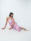 Nuon Pink Halter-Neck Printed Dress