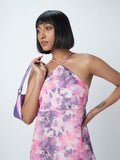 Nuon Pink Halter-Neck Printed Dress