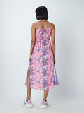 Nuon Pink Halter-Neck Printed Dress