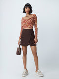 Nuon Dark Brown Neville Skirt