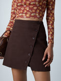 Nuon Dark Brown Neville Skirt
