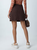 Nuon Dark Brown Neville Skirt