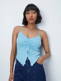 Nuon Light Blue Crop Top
