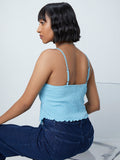 Nuon Light Blue Crop Top