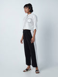 Nuon Black Panel Detailed Trousers