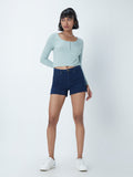 Nuon Sage Ribbed Crop Top
