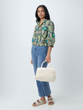 LOV Green Floral-Printed Top