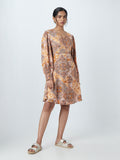 LOV Rust Abstract Printed Dress