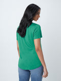 LOV Green Text Print T-Shirt