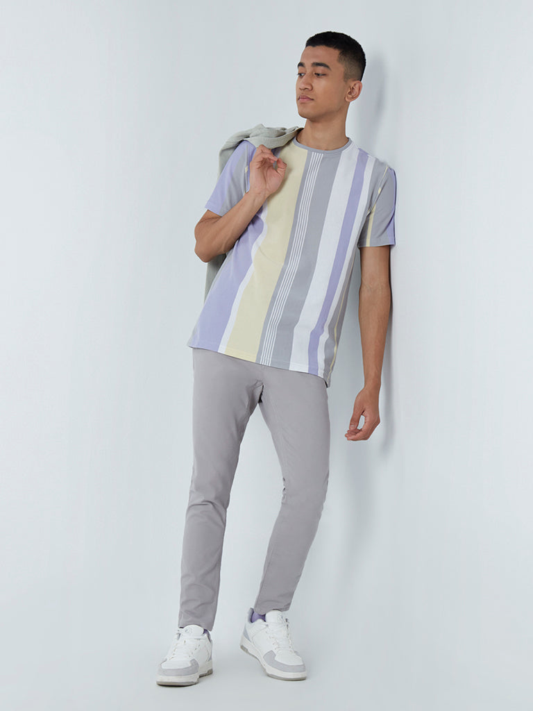 Nuon Light Grey Rocker-Fit Chinos