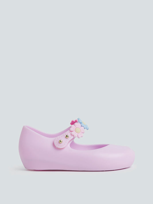 Yellow Kids Lilac Mary Jane Shoes