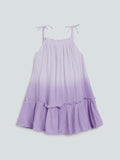 HOP Kids Lilac Strappy Crepe Dress