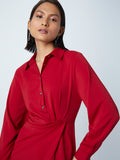 Wardrobe Red Pleat Detail Dress