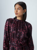 Wardrobe Black Abstract Print Dress With Belt