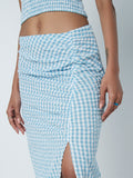 Nuon Blue Checkered Skirt