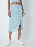 Nuon Blue Checkered Skirt