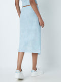 Nuon Blue Checkered Skirt