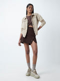 Nuon Beige Sequin-Detailed Jacket