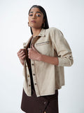 Nuon Beige Sequin-Detailed Jacket