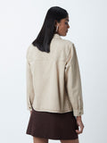 Nuon Beige Sequin-Detailed Jacket