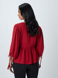 LOV Red Rika Blouse