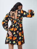 Nuon Black Floral-Patterned Dress