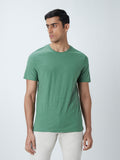 WES Casuals Green Pure-Cotton Slim-Fit T-Shirt