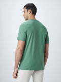 WES Casuals Green Pure-Cotton Slim-Fit T-Shirt