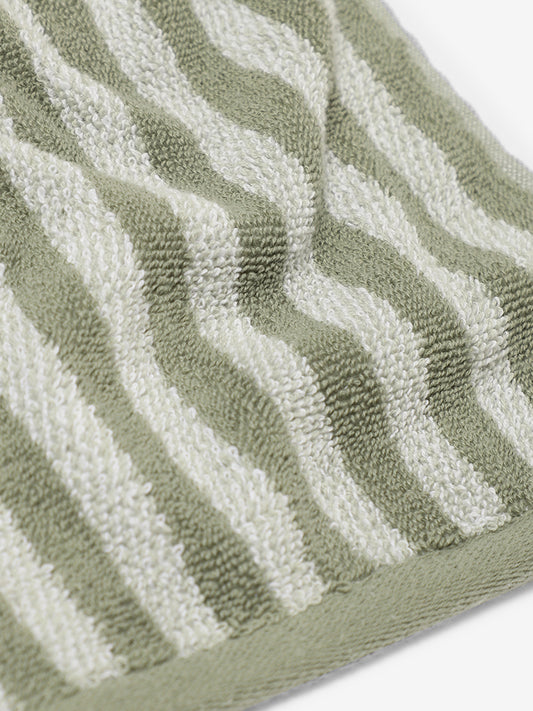 Westside Home Mint Stripe Bath Towel