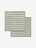 Westside Home Mint Striped Face Towel  - Pack of 2