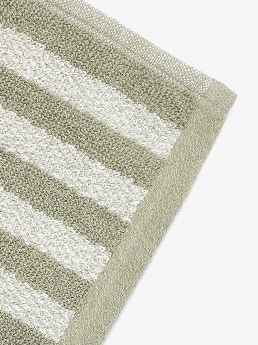 Westside Home Mint Striped Face Towel  - Pack of 2