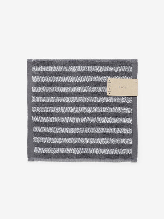 Westside Home Grissaile Stripe Face Towel - Pack of 2