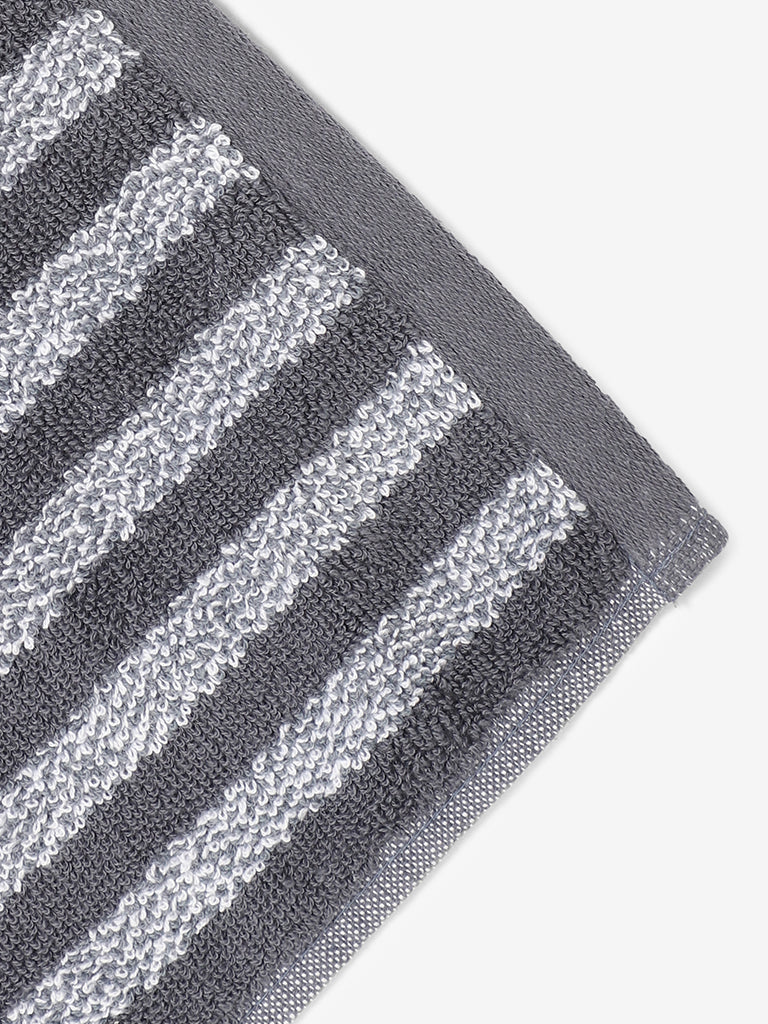 Westside Home Grissaile Stripe Face Towel - Pack of 2