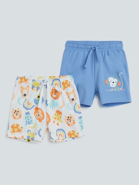 HOP Baby Multicolour Printed Shorts Set of Two