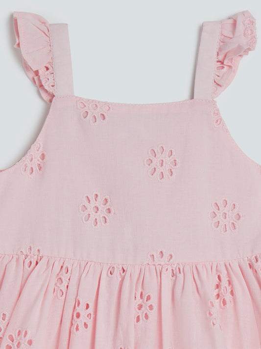 HOP Baby Peach Cut-Out Detailed Dress