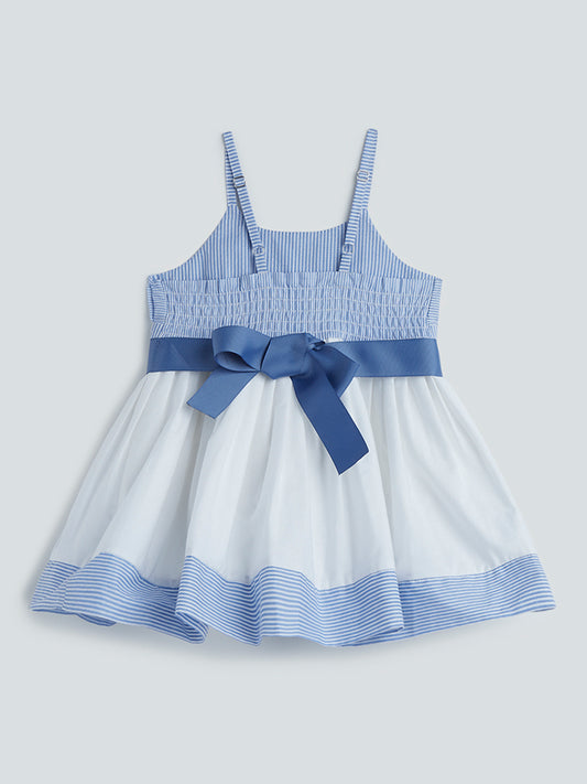 HOP Baby Blue Fit-And-Flare Dress