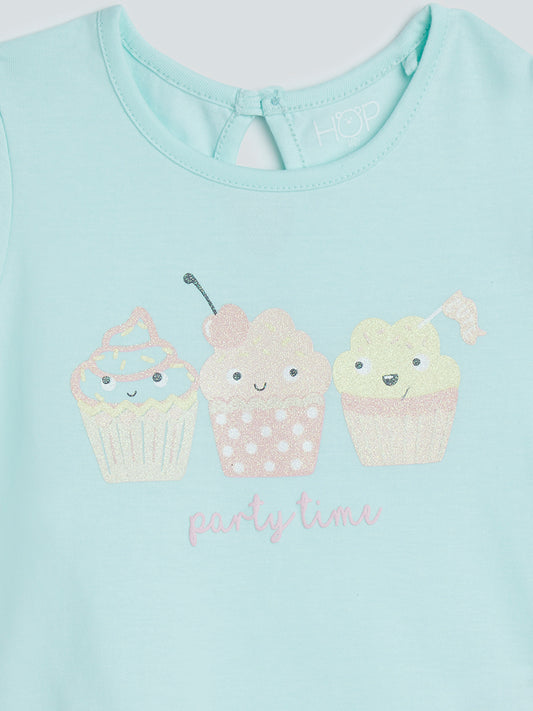 HOP Baby Mint Printed T-Shirt Set of Two