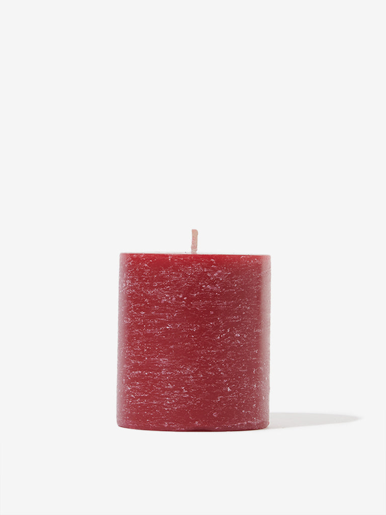 Westside Home Red Small Pillar Candle