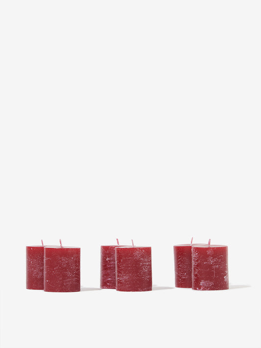 Westside Home Red Votive Candles (Set of 6)