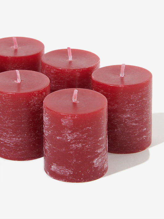 Westside Home Red Votive Candles (Set of 6)