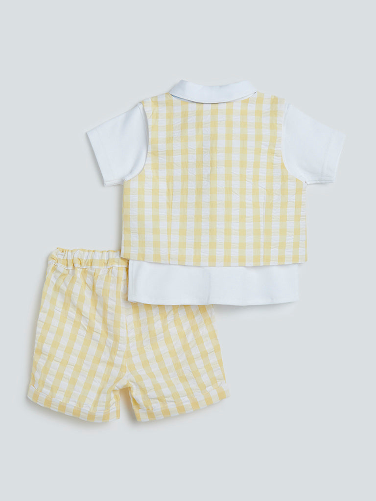 HOP Baby Yellow Checkered Malcom Set