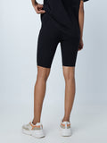 Studiofit Black Seam Detail Biker Shorts