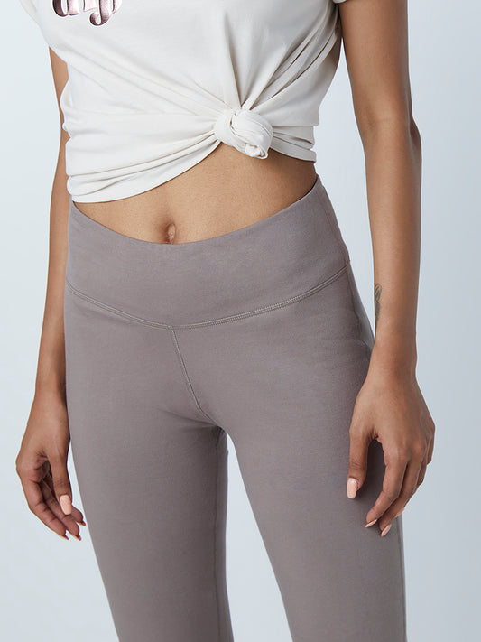 Studiofit Taupe Flared Trackpants