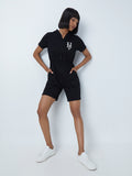 Studiofit Black Hooded Jumpsuit